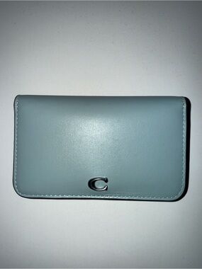 Coach Pale Blue Leather wallet with Silver 'C'